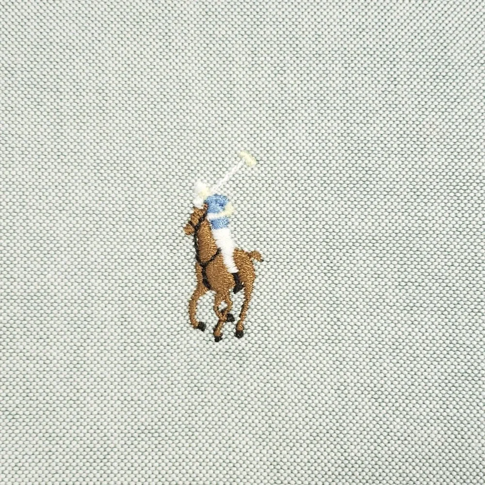 Polo Ralph Lauren NOS Vintage‎ Yarmouth Shirt 17.5 - 34 Green Jacquard Cotton